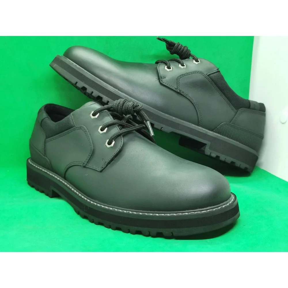Mens Dunham Byrne Black Leather Waterproof Chukka Boots by Rockport 10D [CJ0849